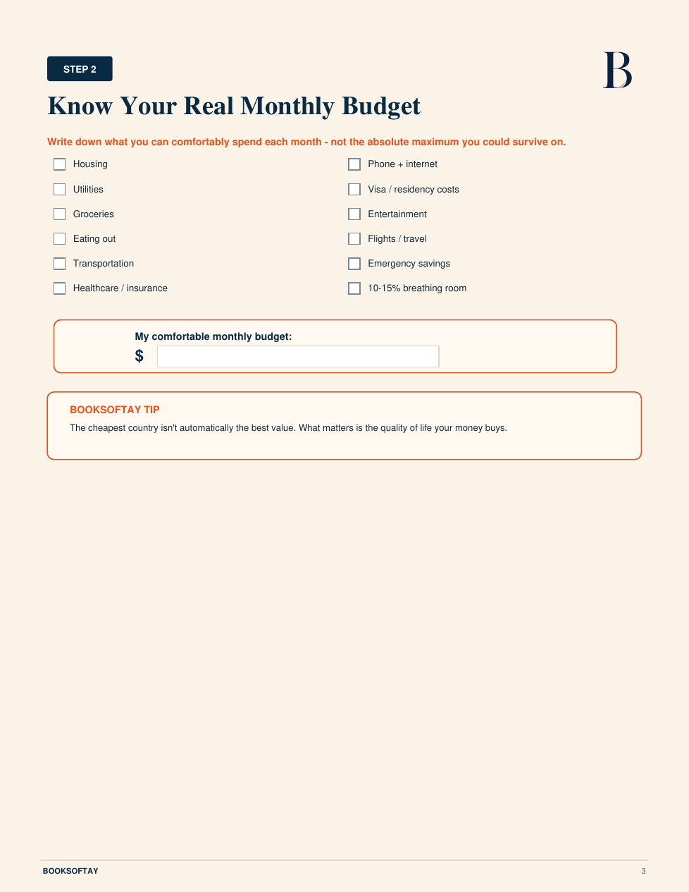 Workbook budget planning page preview