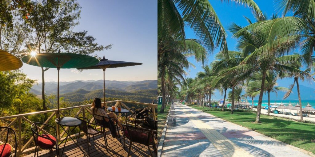 Chiang Mai mountain terrace lifestyle compared with Da Nang palm-lined coastal promenade