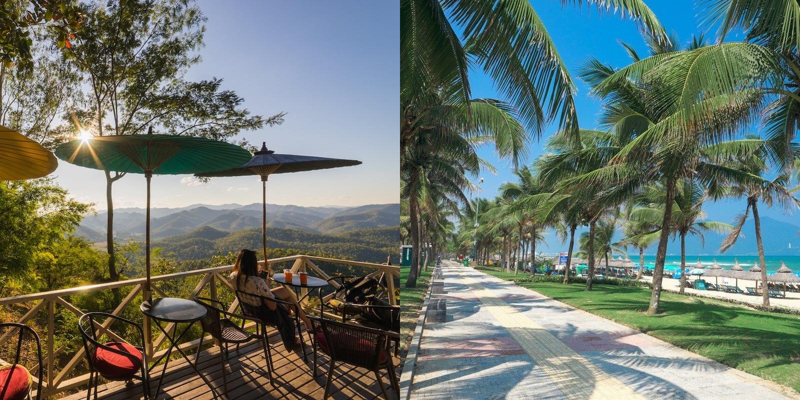 Chiang Mai mountain terrace lifestyle compared with Da Nang palm-lined coastal promenade